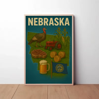Nebraska's Agricultural Heritage Vintage Travel Poster PosterGoat