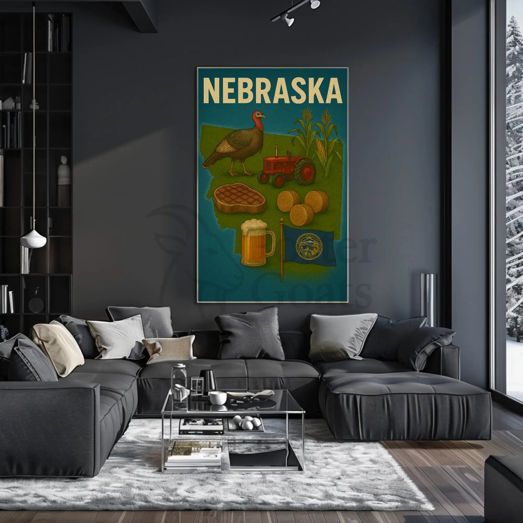 Nebraska's Agricultural Heritage Vintage Travel Poster PosterGoat