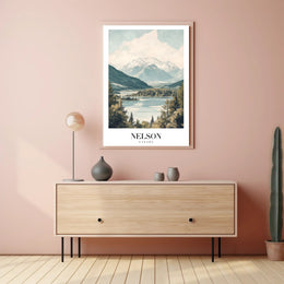Nelson Canada Scenic Landscape Travel Poster PosterGoat