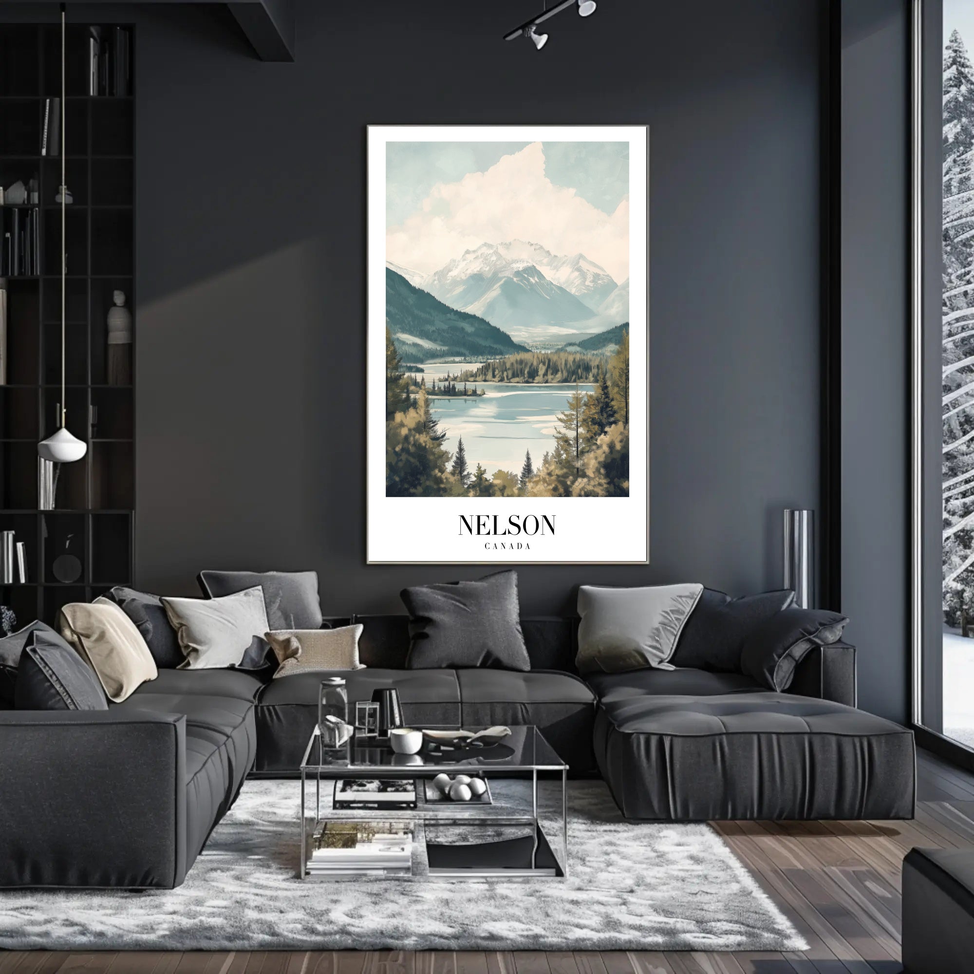 Nelson Canada Scenic Landscape Travel Poster PosterGoat