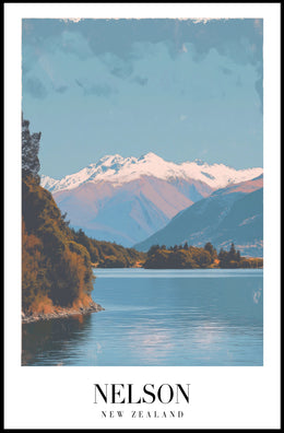 Nelson Lakeside Serenity Travel Poster PosterGoat