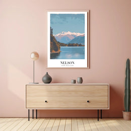 Nelson Lakeside Serenity Travel Poster PosterGoat