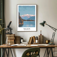 Nelson Lakeside Serenity Travel Poster PosterGoat