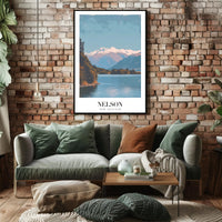 Nelson Lakeside Serenity Travel Poster PosterGoat