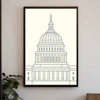Neoclassical Washington D.C. Iconic Dome Political Poster PosterGoat