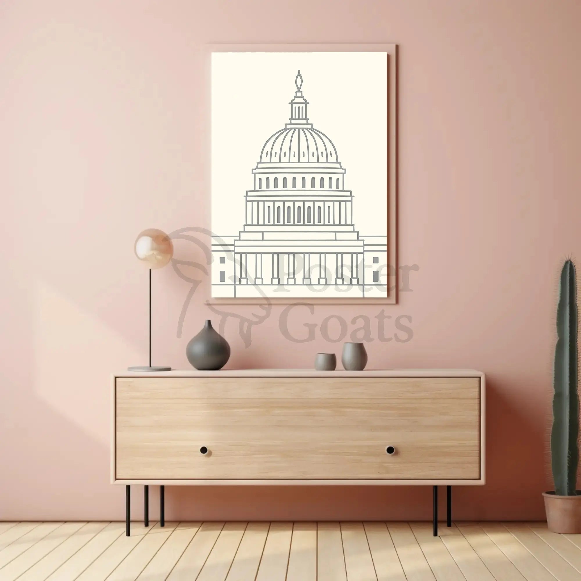Neoclassical Washington D.C. Iconic Dome Political Poster PosterGoat