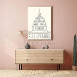Neoclassical Washington D.C. Iconic Dome Political Poster PosterGoat