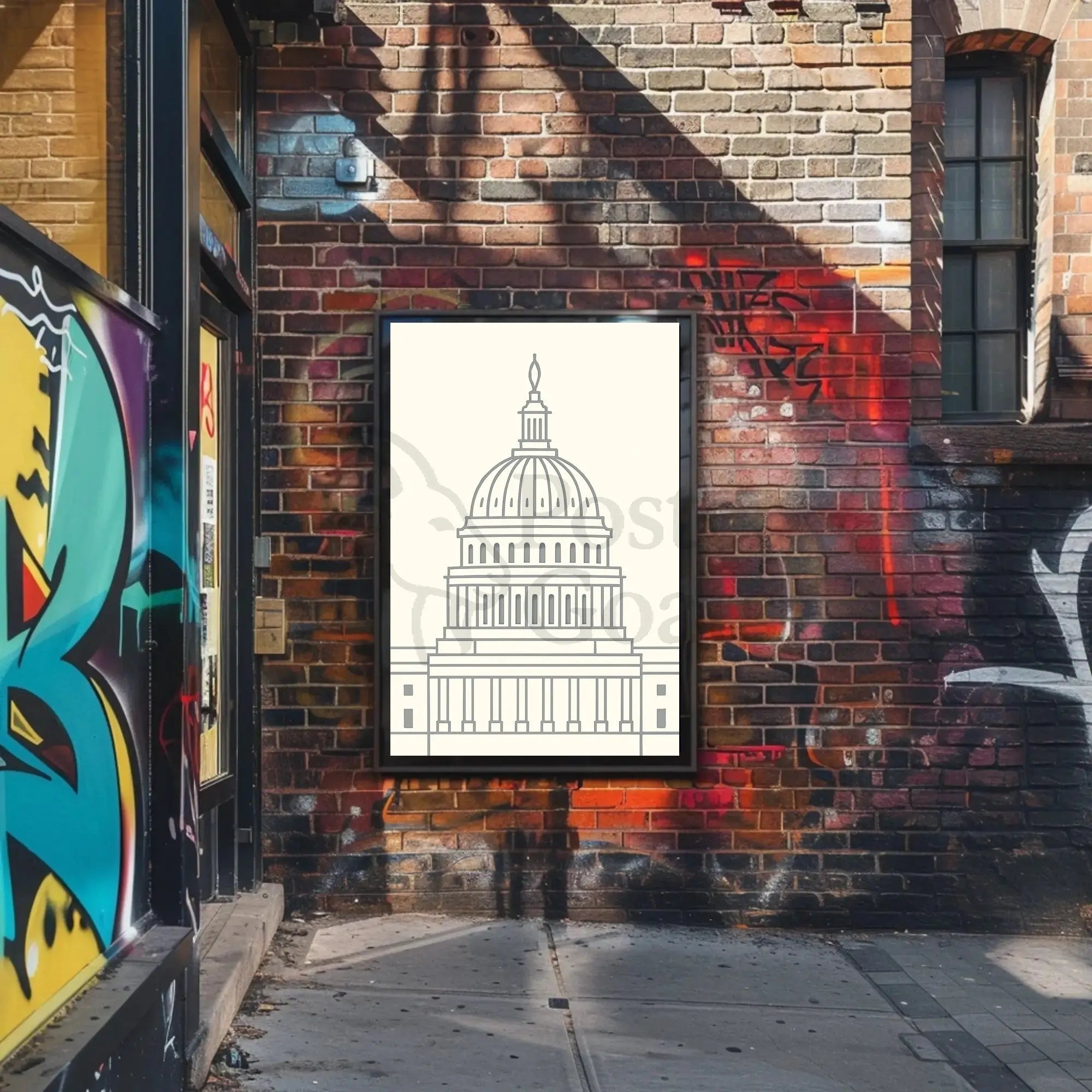 Neoclassical Washington D.C. Iconic Dome Political Poster PosterGoat