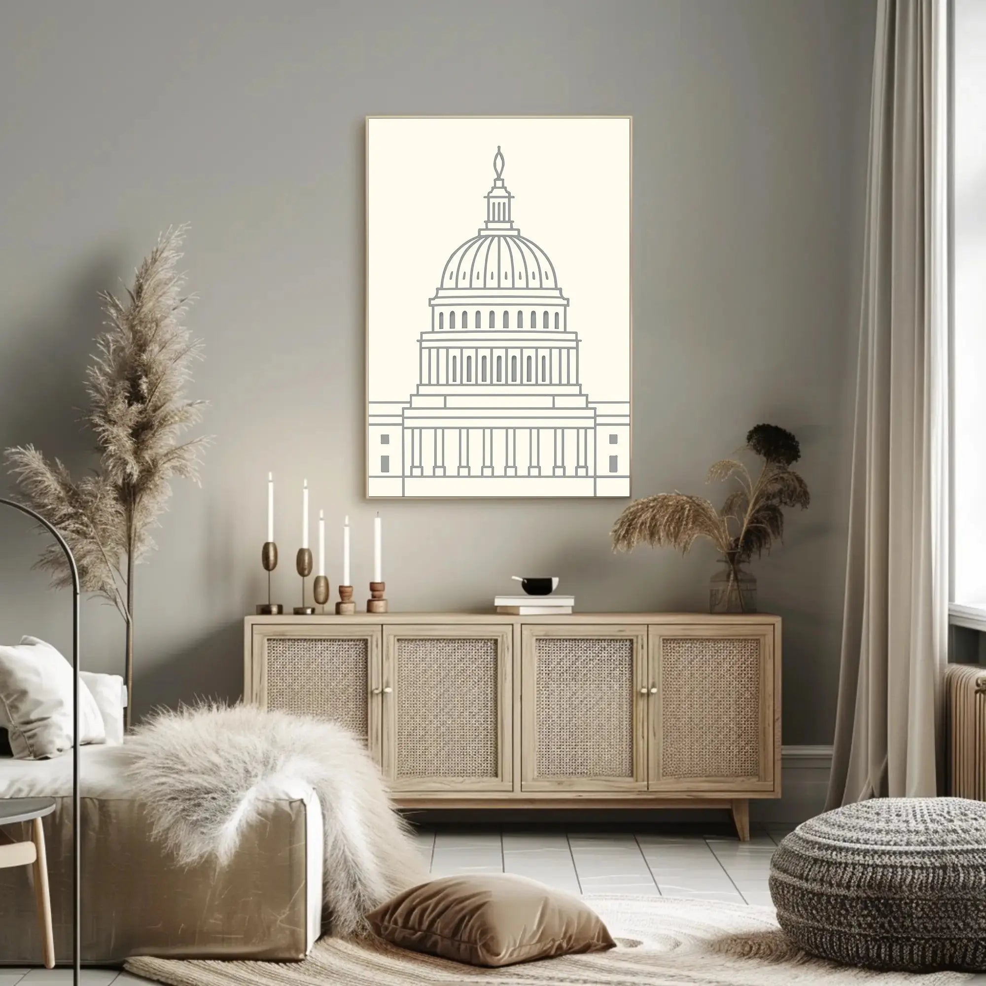 Neoclassical Washington D.C. Iconic Dome Political Poster PosterGoat
