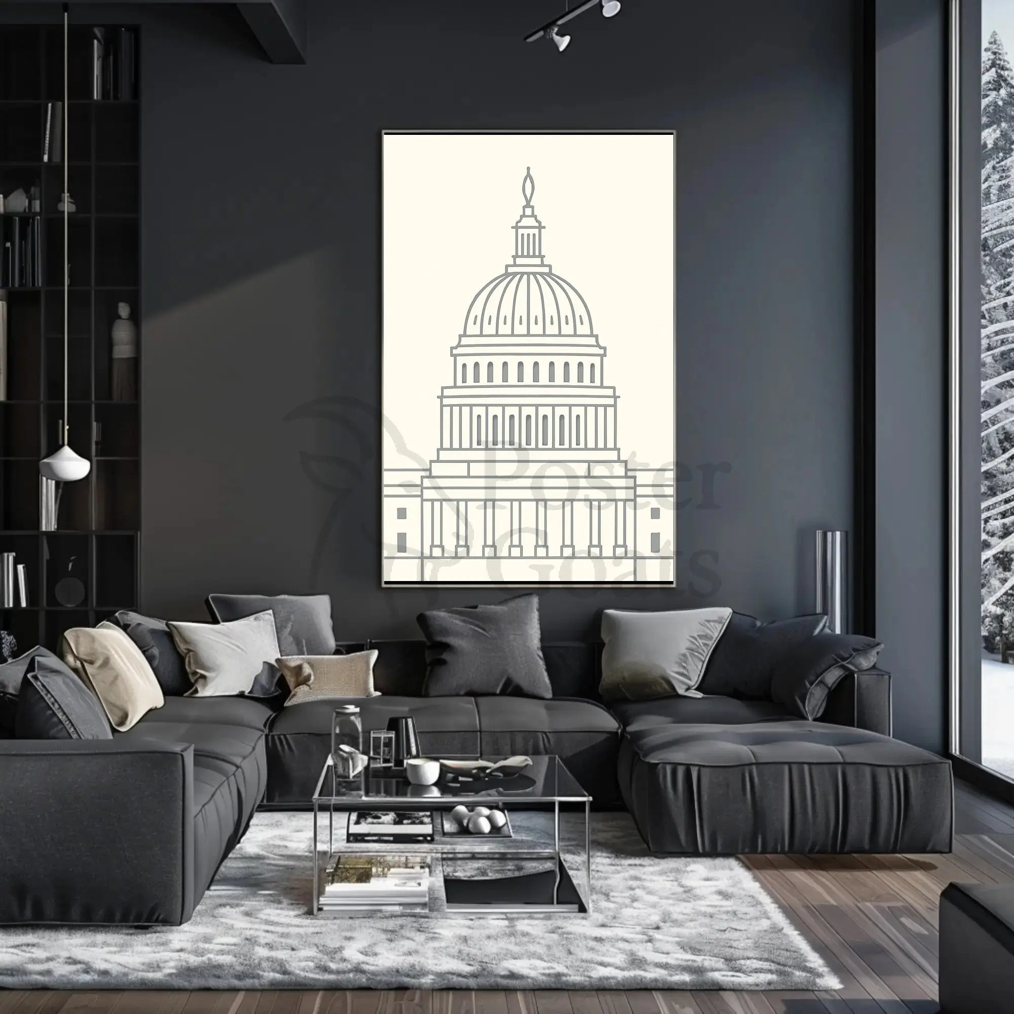 Neoclassical Washington D.C. Iconic Dome Political Poster PosterGoat