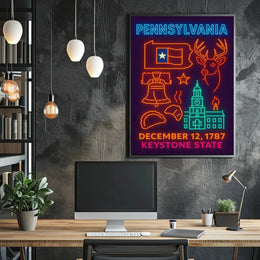 Neon Pennsylvania Heritage Celebration Poster PosterGoat