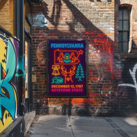 Neon Pennsylvania Heritage Design: Cultural or Heritage Poster PosterGoat