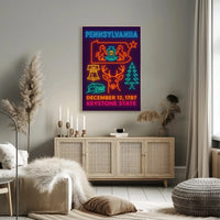 Neon Pennsylvania Heritage Design: Cultural or Heritage Poster PosterGoat