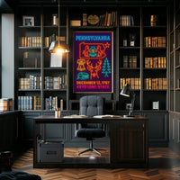 Neon Pennsylvania Heritage Design: Cultural or Heritage Poster PosterGoat