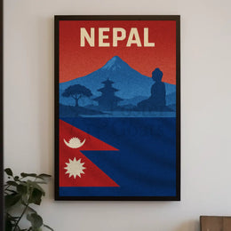 Nepal Adventure and Heritage Travel Poster PosterGoat