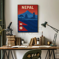 Nepal Adventure and Heritage Travel Poster PosterGoat