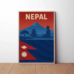 Nepal Adventure and Heritage Travel Poster PosterGoat