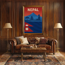 Nepal Adventure and Heritage Travel Poster PosterGoat