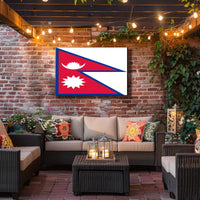 Nepalese Flag Distinctive Design Country Flag Poster PosterGoat