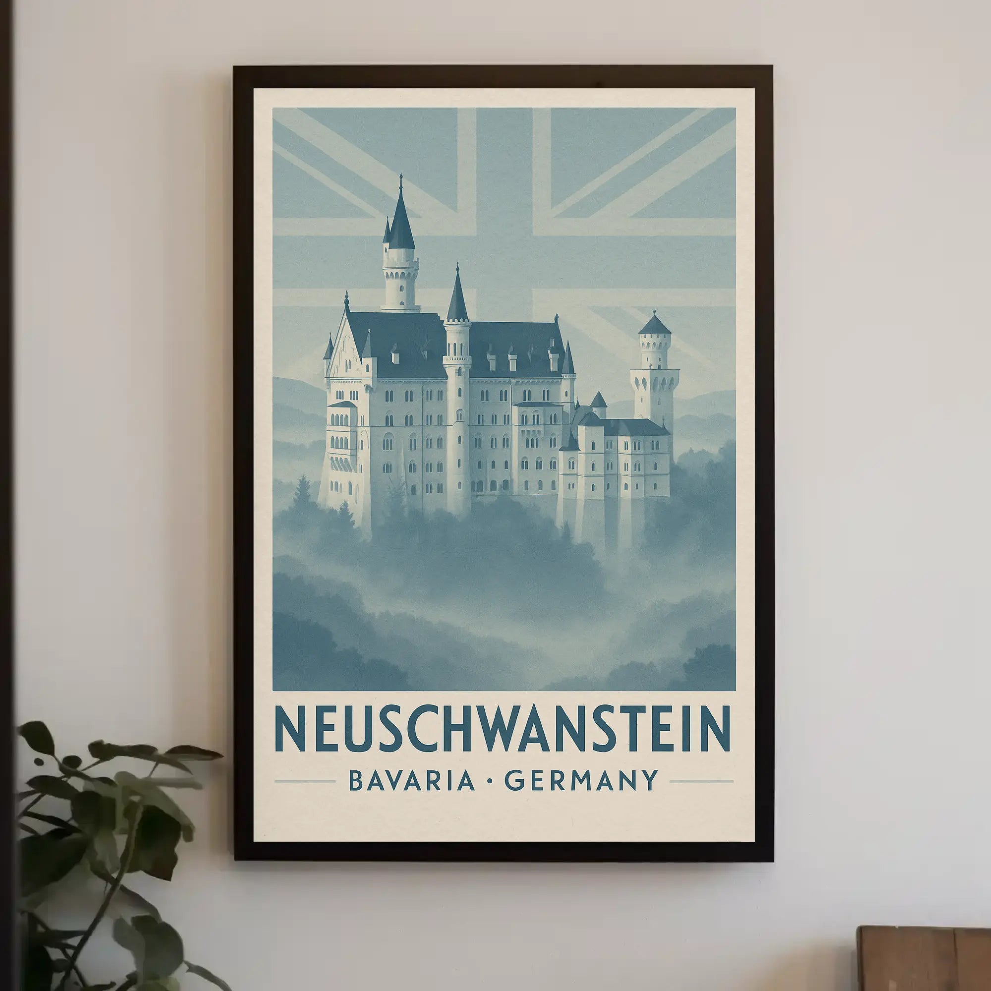 Neuschwanstein Castle Bavaria Vintage Travel Poster PosterGoat