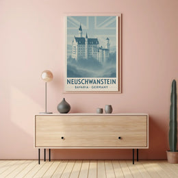 Neuschwanstein Castle Bavaria Vintage Travel Poster PosterGoat