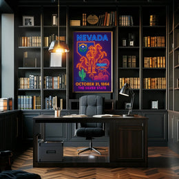 Nevada Heritage Neon Lights Travel Poster PosterGoat