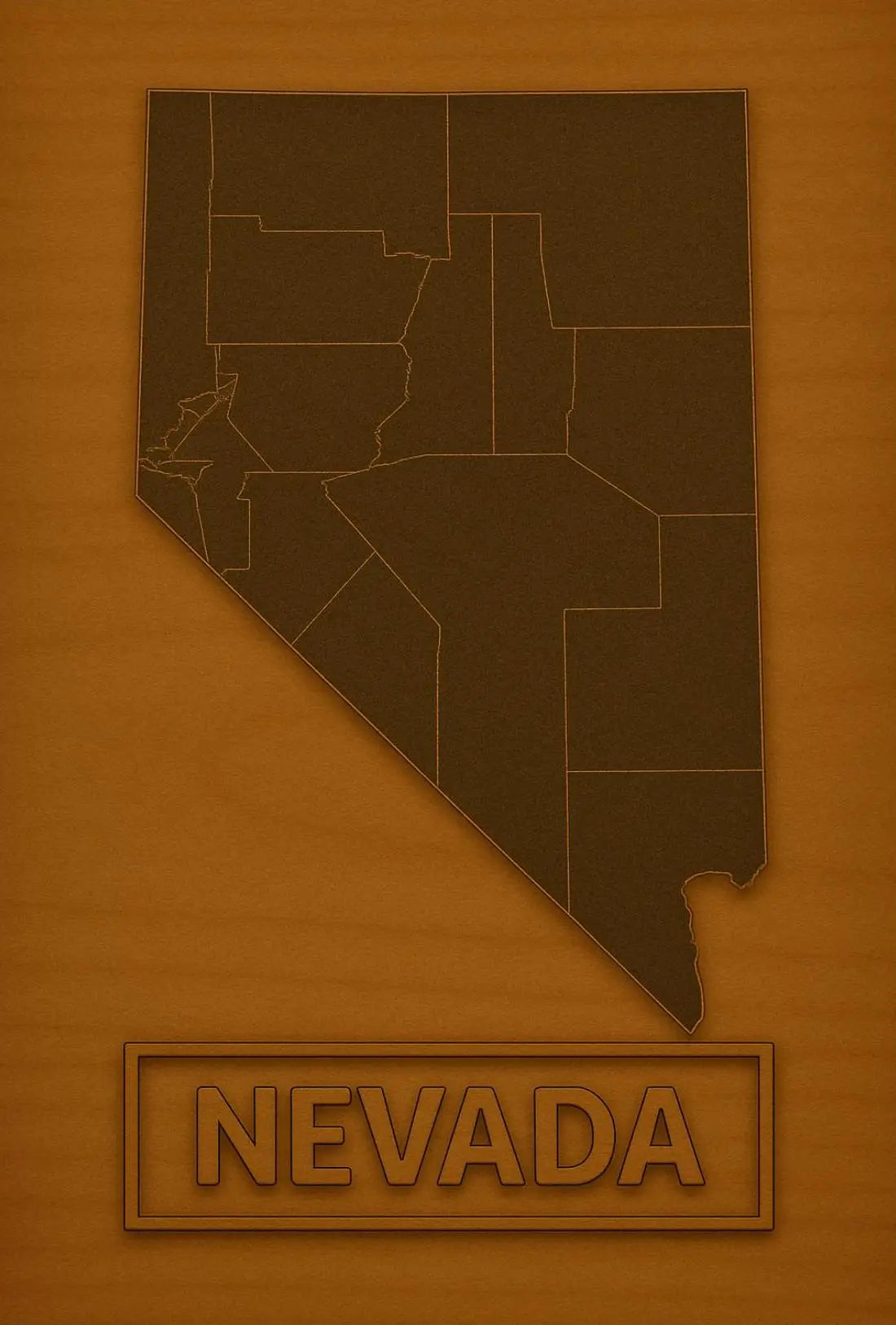 Nevada State Minimalist Art Map Cultural Poster PosterGoat