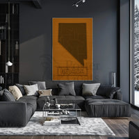 Nevada State Minimalist Art Map Cultural Poster PosterGoat