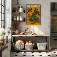 New Hampshire Heritage Illustrated Cultural Poster PosterGoat