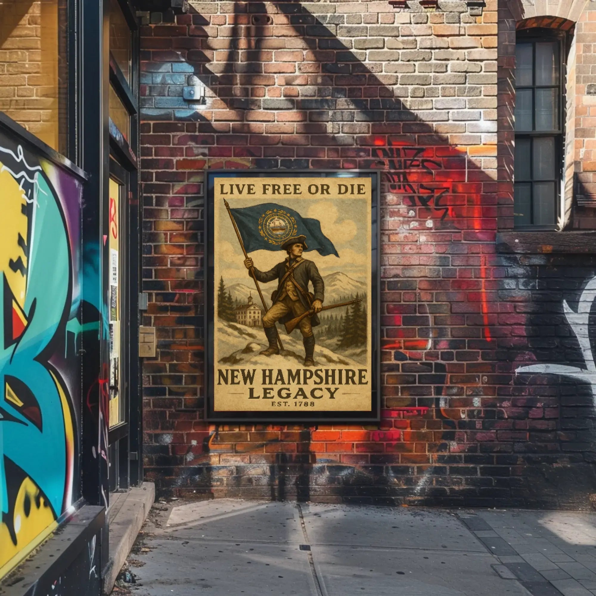 New Hampshire Legacy Historical Heritage Poster PosterGoat