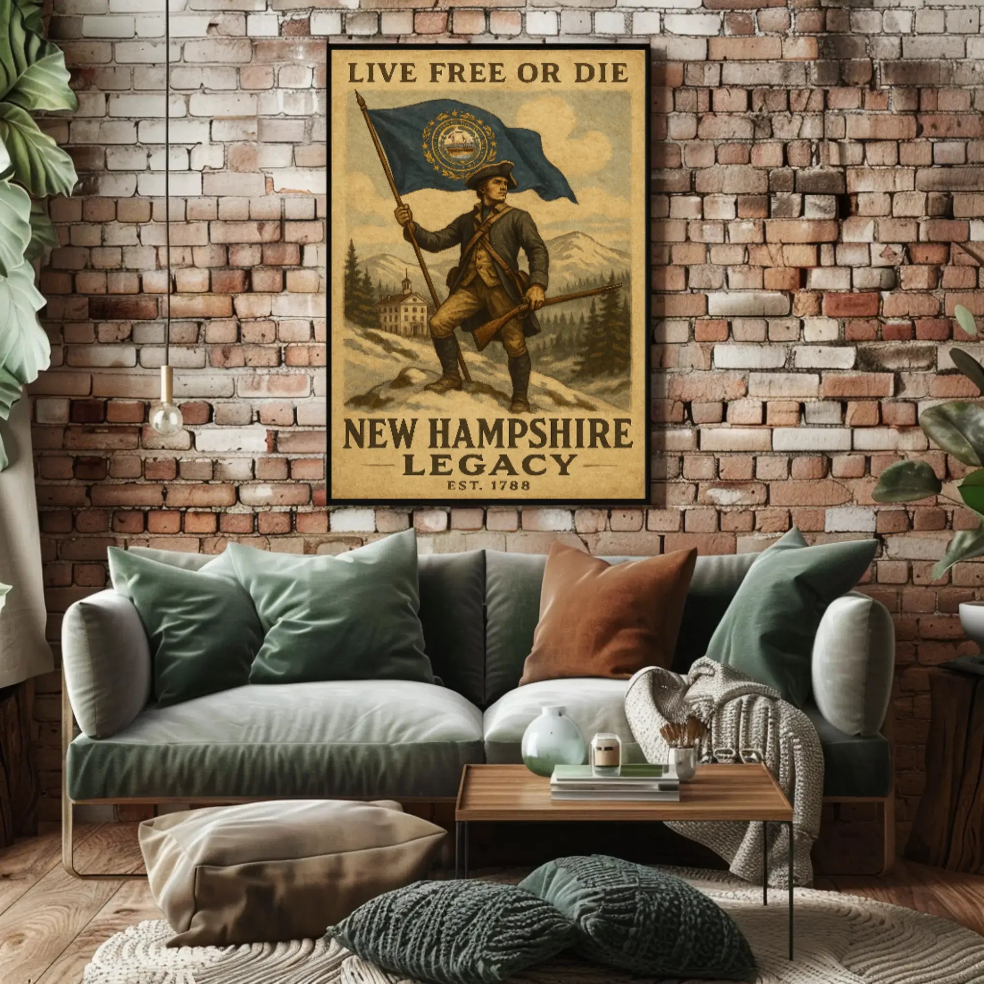 New Hampshire Legacy Historical Heritage Poster PosterGoat