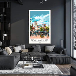 New Hampshire Street Scene Travel Poster PosterGoat