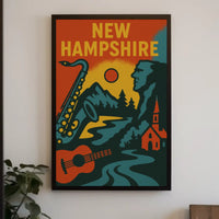 New Hampshire Vintage Heritage and Nature Cultural Poster PosterGoat