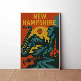 New Hampshire Vintage Heritage and Nature Cultural Poster PosterGoat