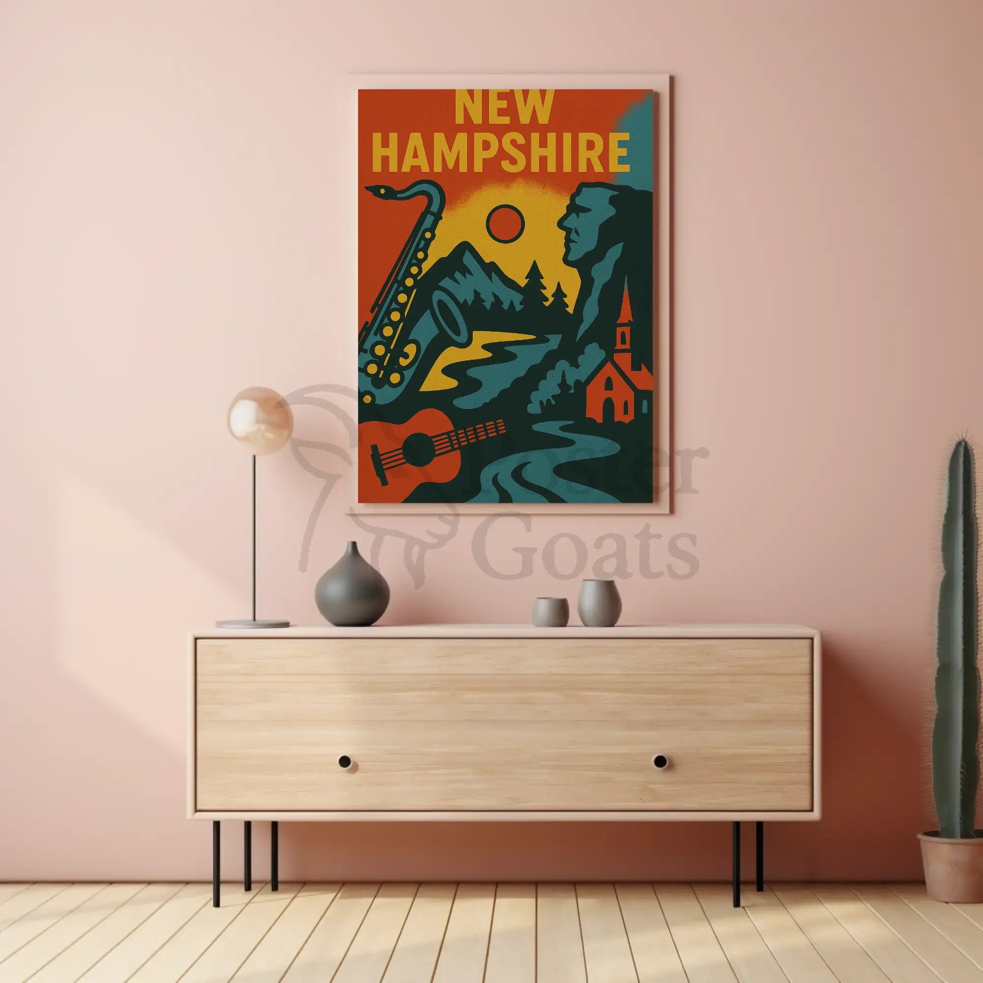 New Hampshire Vintage Heritage and Nature Cultural Poster PosterGoat