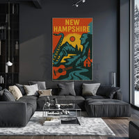 New Hampshire Vintage Heritage and Nature Cultural Poster PosterGoat
