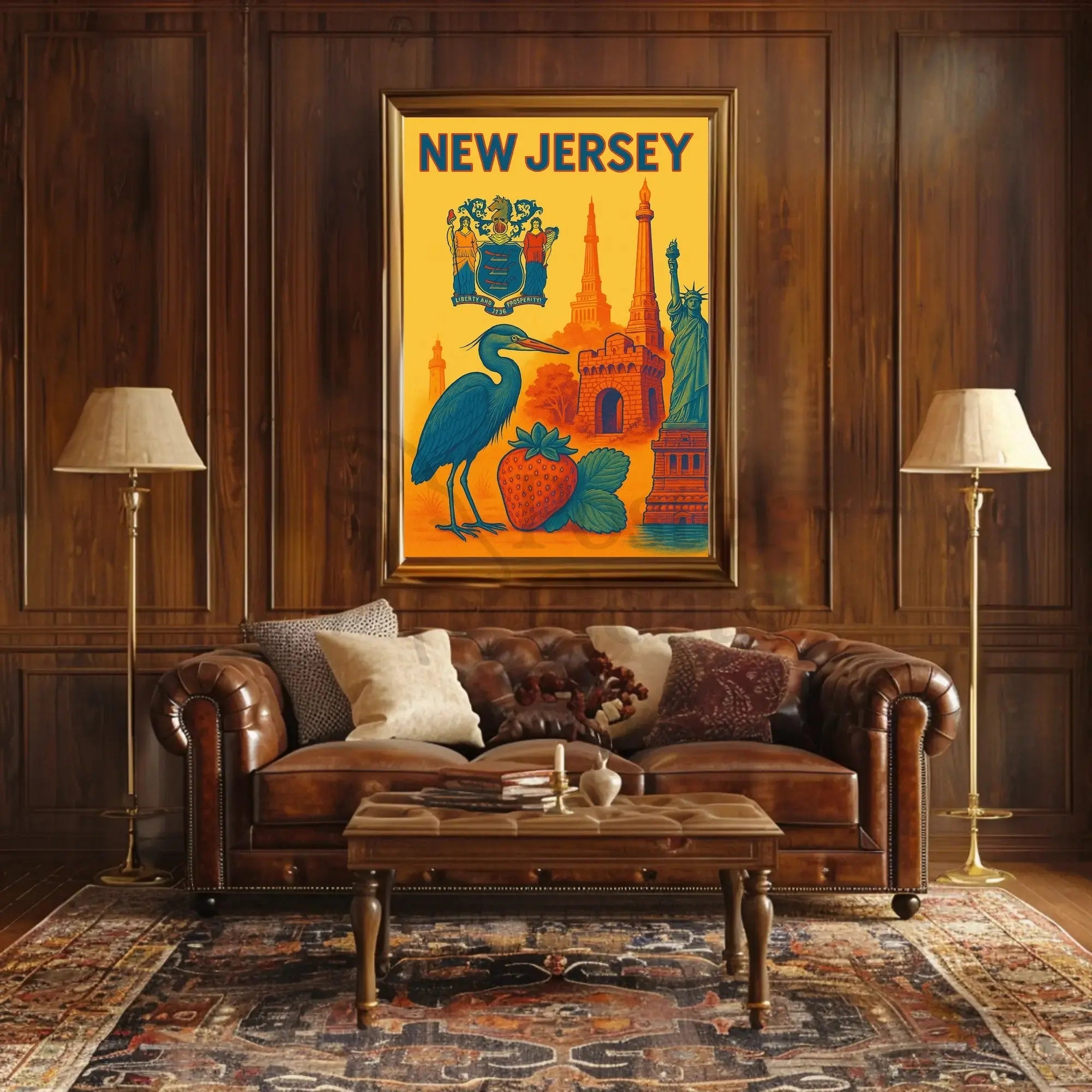 New Jersey Heritage Travel Poster PosterGoat