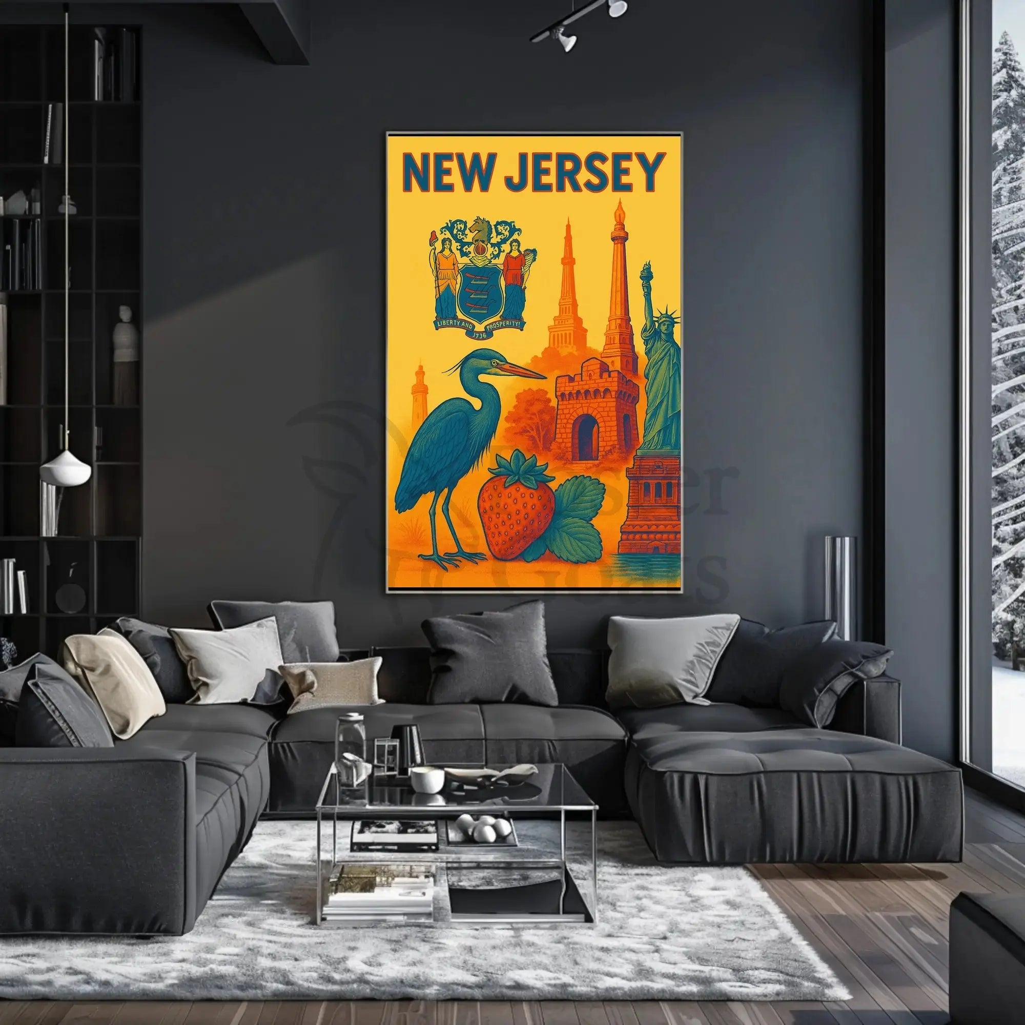 New Jersey Heritage Travel Poster PosterGoat