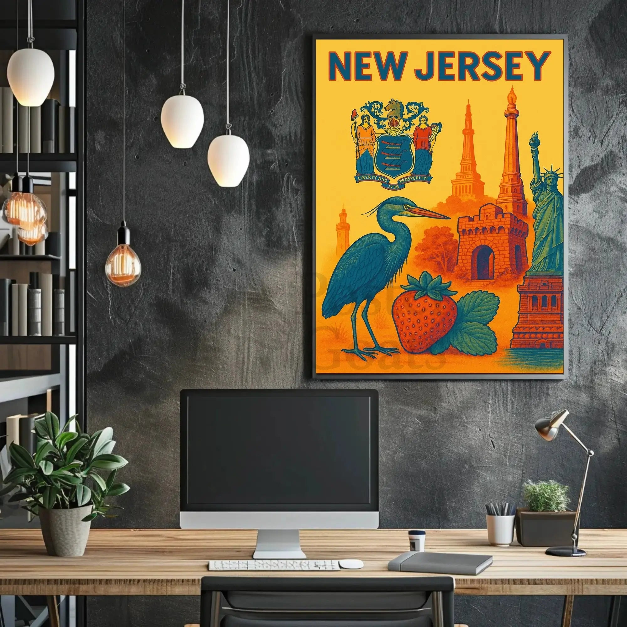 New Jersey Heritage Travel Poster PosterGoat