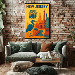 New Jersey Heritage Travel Poster PosterGoat
