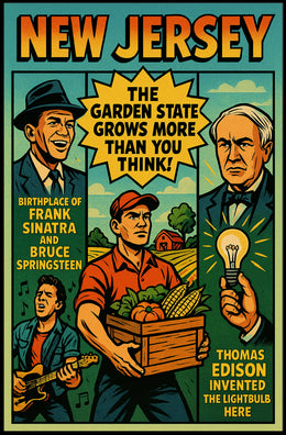 New Jersey The Garden State Wall Art Print PosterGoat