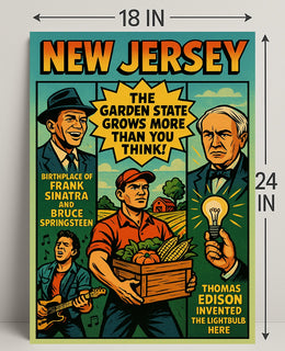 New Jersey The Garden State Wall Art Print PosterGoat