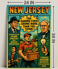 New Jersey The Garden State Wall Art Print PosterGoat