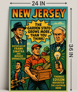New Jersey The Garden State Wall Art Print PosterGoat
