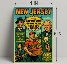New Jersey The Garden State Wall Art Print PosterGoat