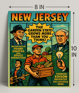 New Jersey The Garden State Wall Art Print PosterGoat