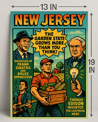 New Jersey The Garden State Wall Art Print PosterGoat