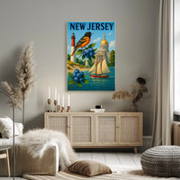 New Jersey Vintage Travel Celebration Travel Poster PosterGoat