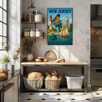 New Jersey Vintage Travel Celebration Travel Poster PosterGoat