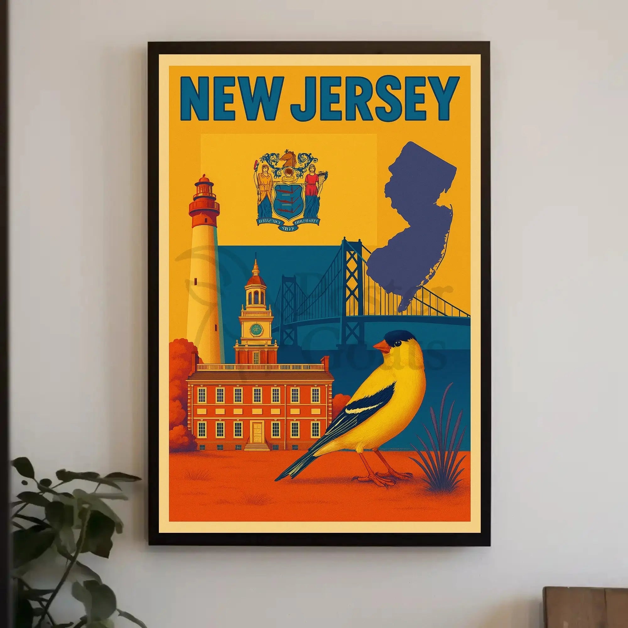 New Jersey Vintage Travel Poster PosterGoat